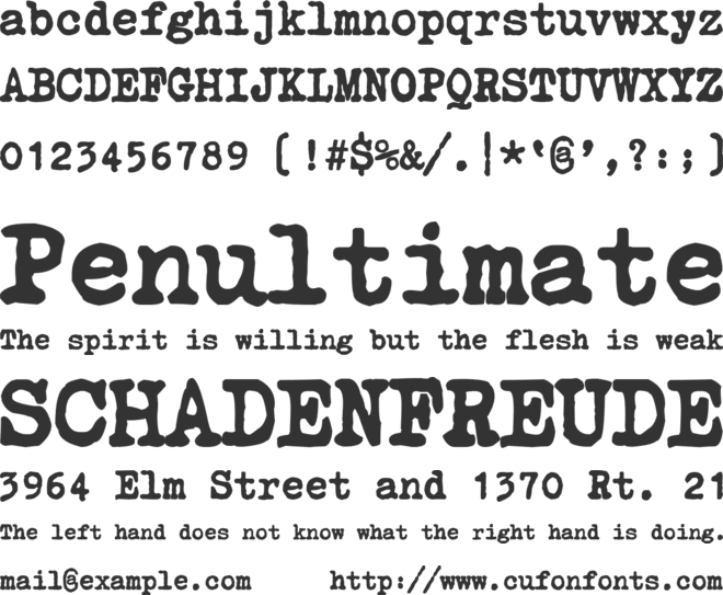 Courier Polski 1941 font preview