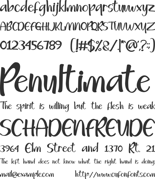 Happy Sunday font preview