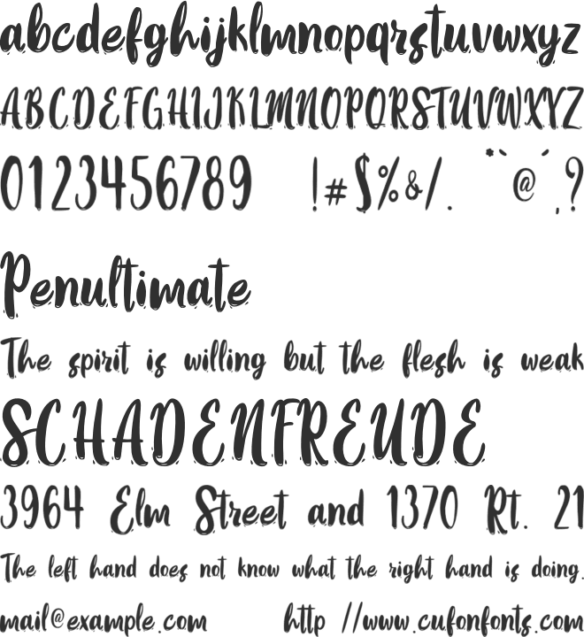 Say Mooky - Personal Use font preview
