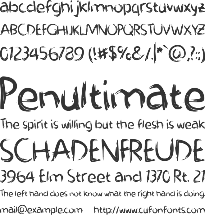 Kuwas Nggedabel font preview