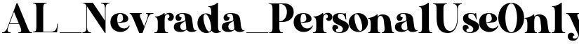 AL_Nevrada_PersonalUseOnly font