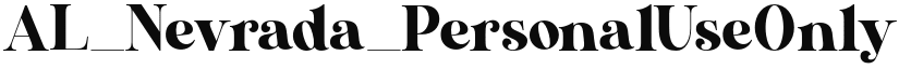AL_Nevrada_PersonalUseOnly font download