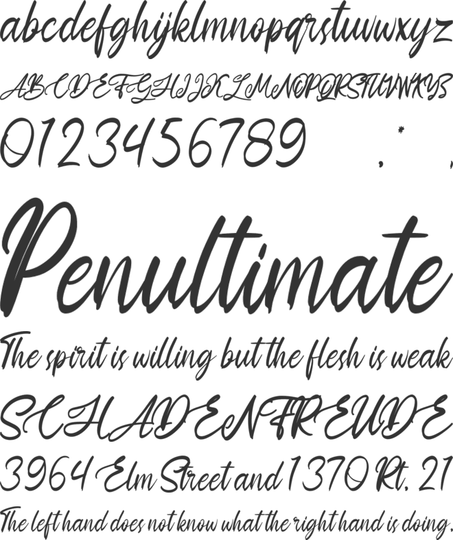 Sandiaga Free Personal Use font preview