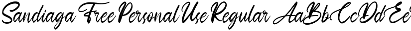 Sandiaga Free Personal Use Regular font