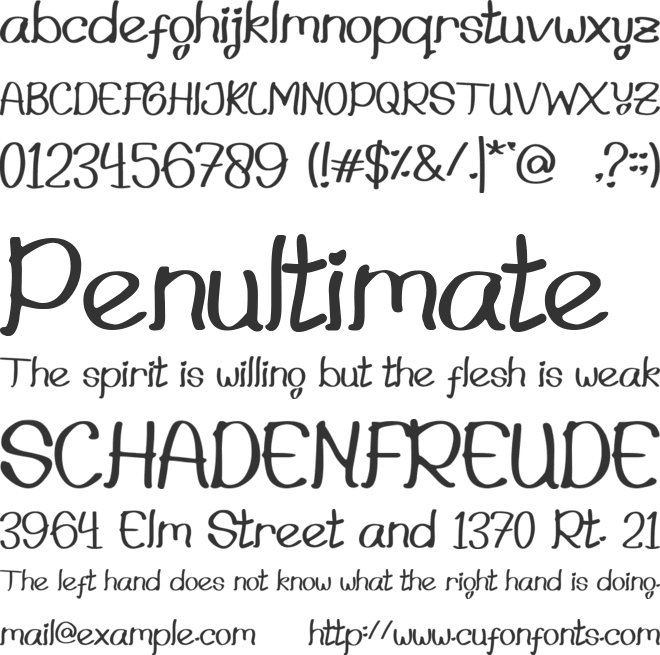 Jellycious font preview