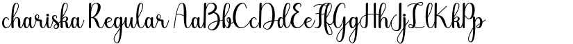 chariska Regular font