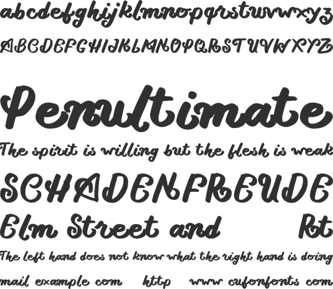Chicken Curly font preview