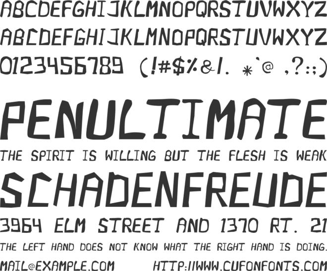 LongStory font preview