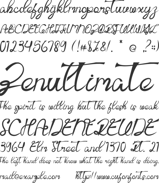 Batariako font preview