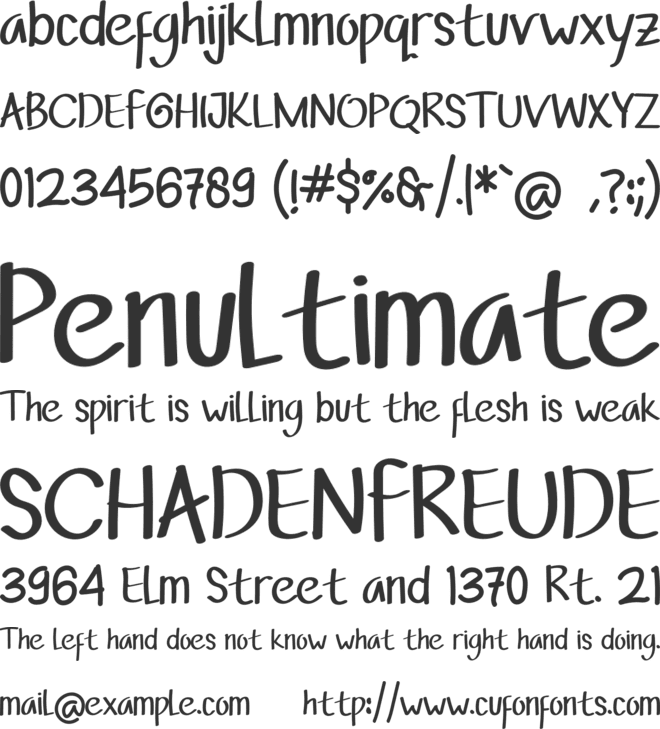 Average font preview