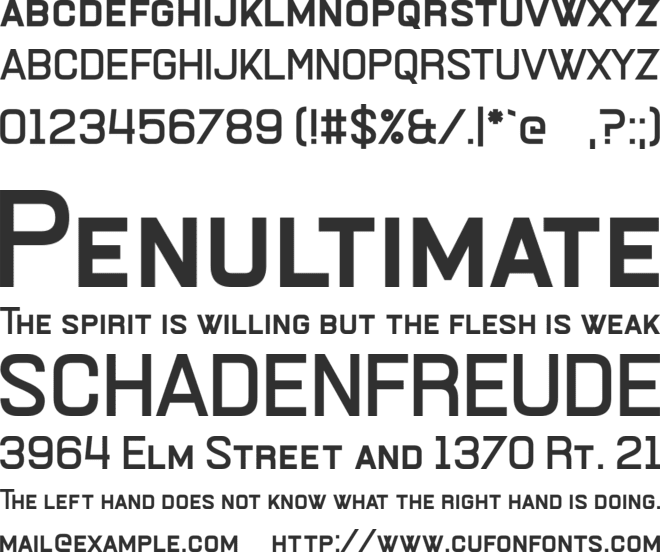 Bathrind font preview