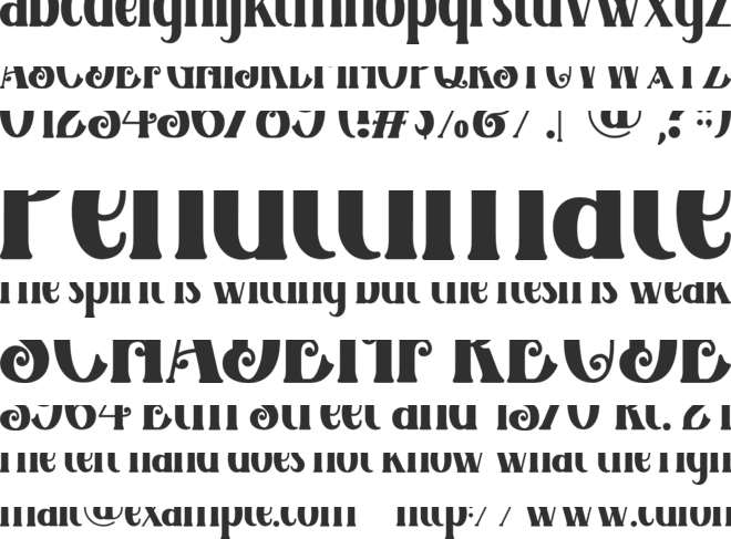 Crowded font preview