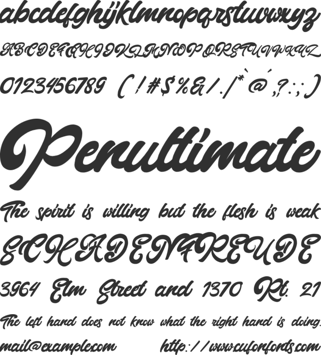 Montages font preview