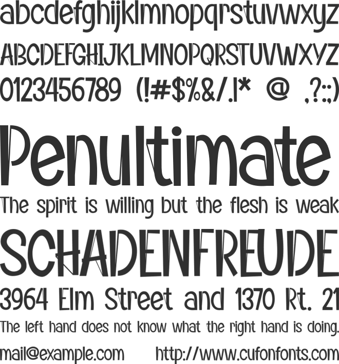 ANDRY font preview