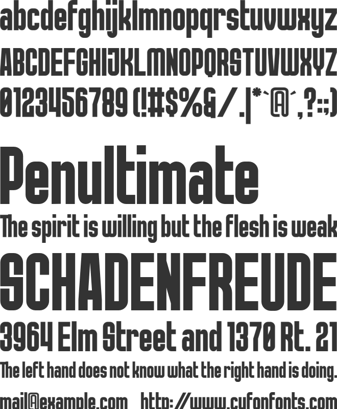 GR NORCH font preview