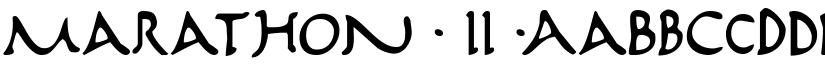 Marathon II font