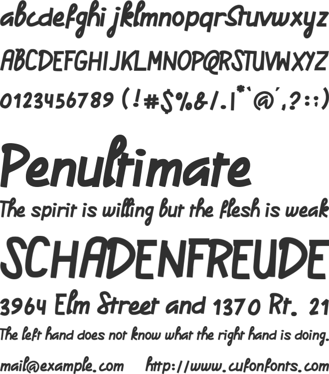 Stay Safe font preview