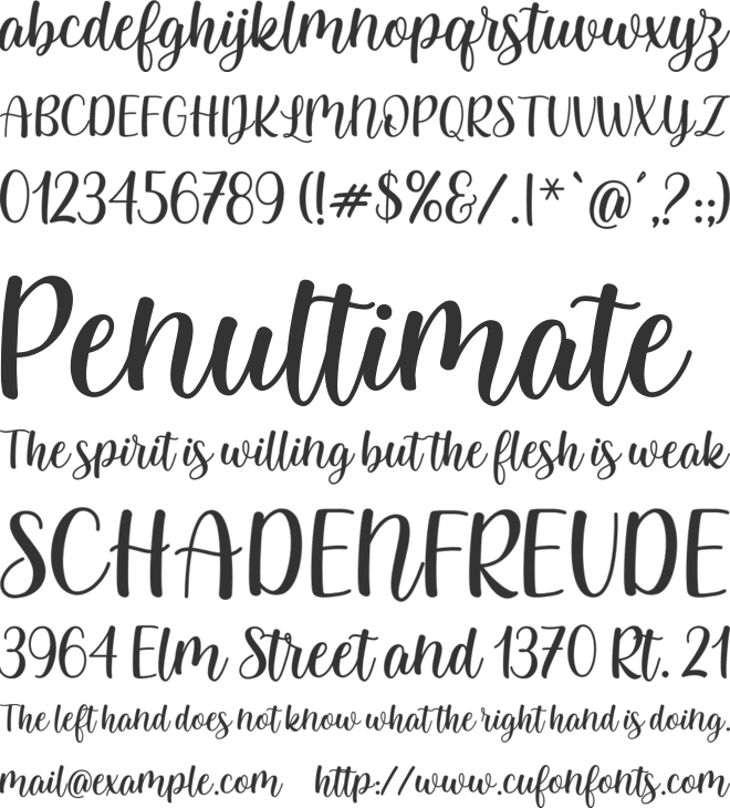 Kembara Cinta font preview