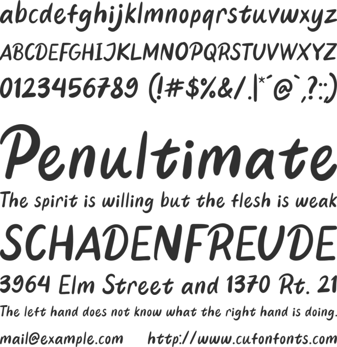 Conformable font preview