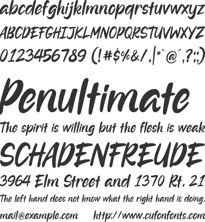 Alenor font preview