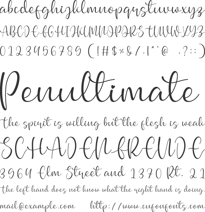 ButteyHoney font preview