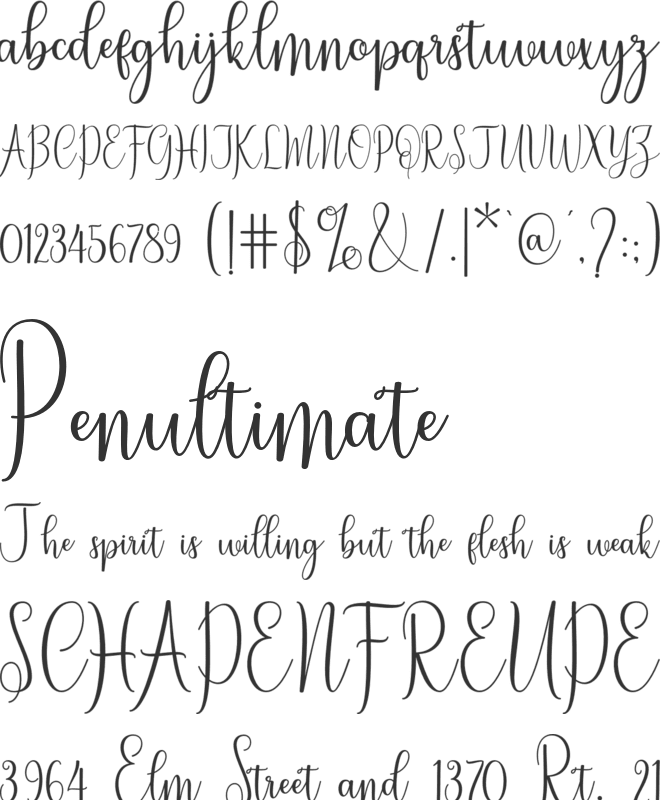 melliste font preview