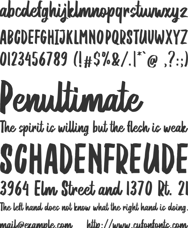 Maulida font preview