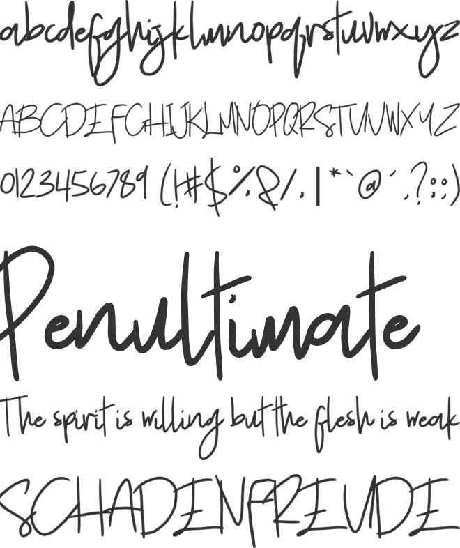 Sweethampton font preview