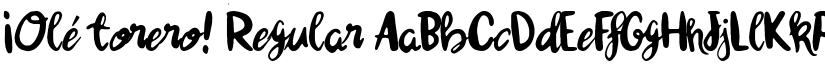 ¡Olé torero! Regular font