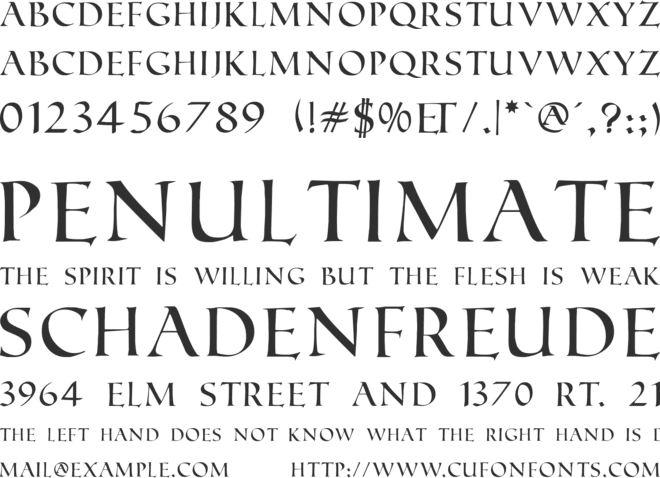 Roman SD font preview