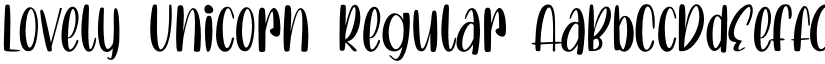 Lovely Unicorn Regular font