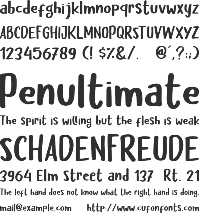 Baby Pilot font preview