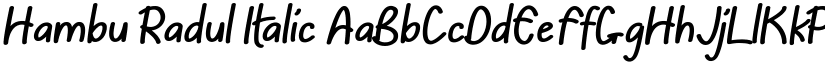 Hambu Radul Italic font
