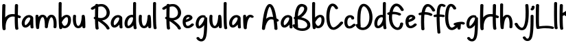 Hambu Radul Regular font