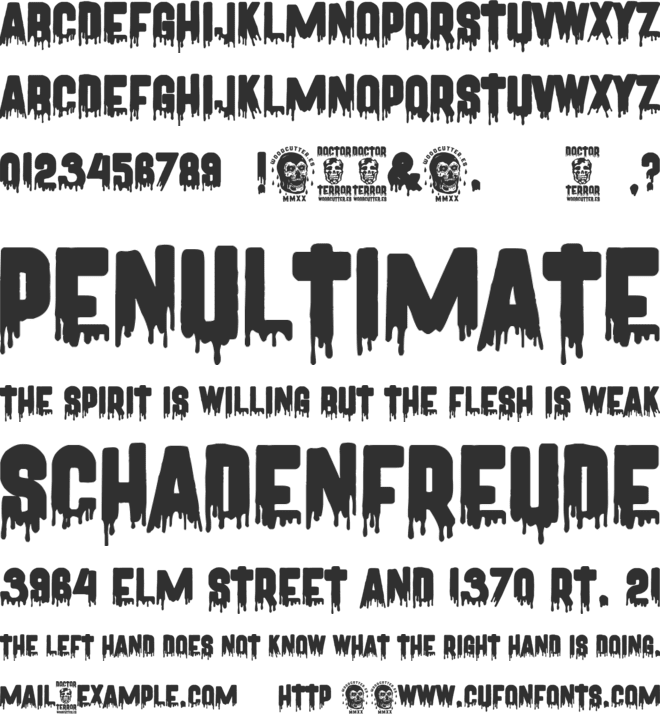 Doctor Terror font preview