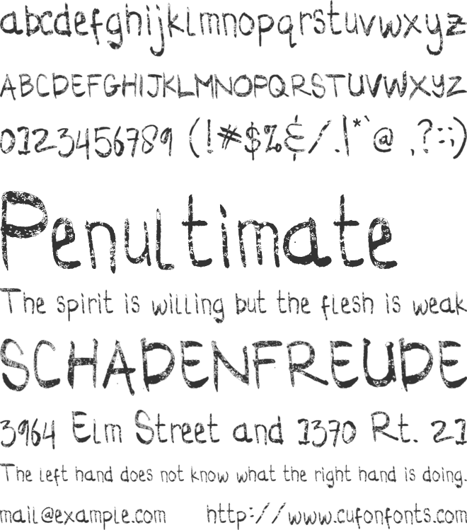 CORONA COVID19 font preview