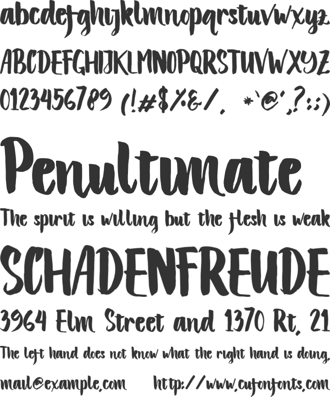 Chocolatos font preview