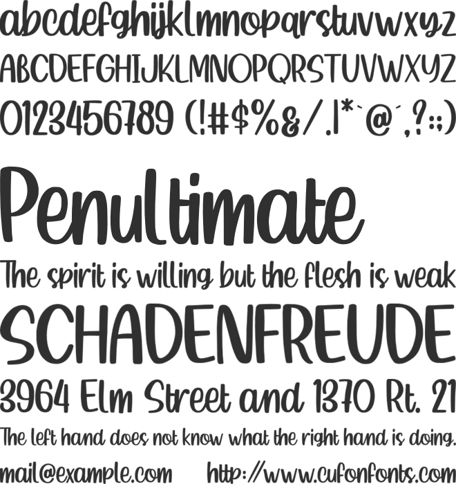 Pintersan font preview