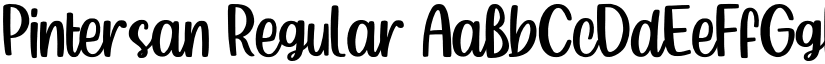 Pintersan Regular font