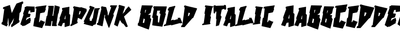 Mechapunk Bold Italic font