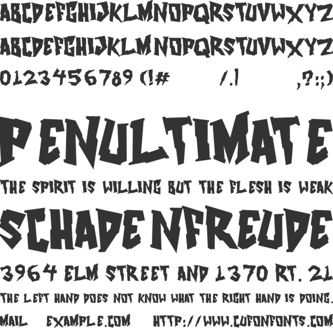 Mechapunk font preview