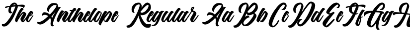 The Anthelope Regular font