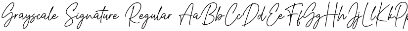 Grayscale Signature font download