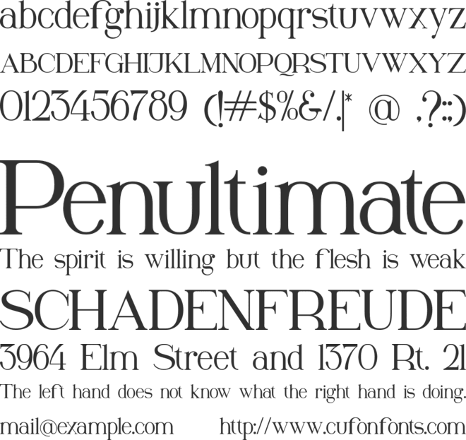 Winchester font preview