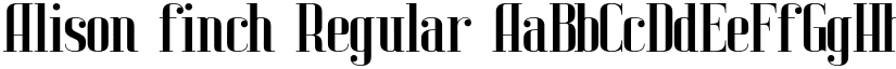 Alison finch Regular font