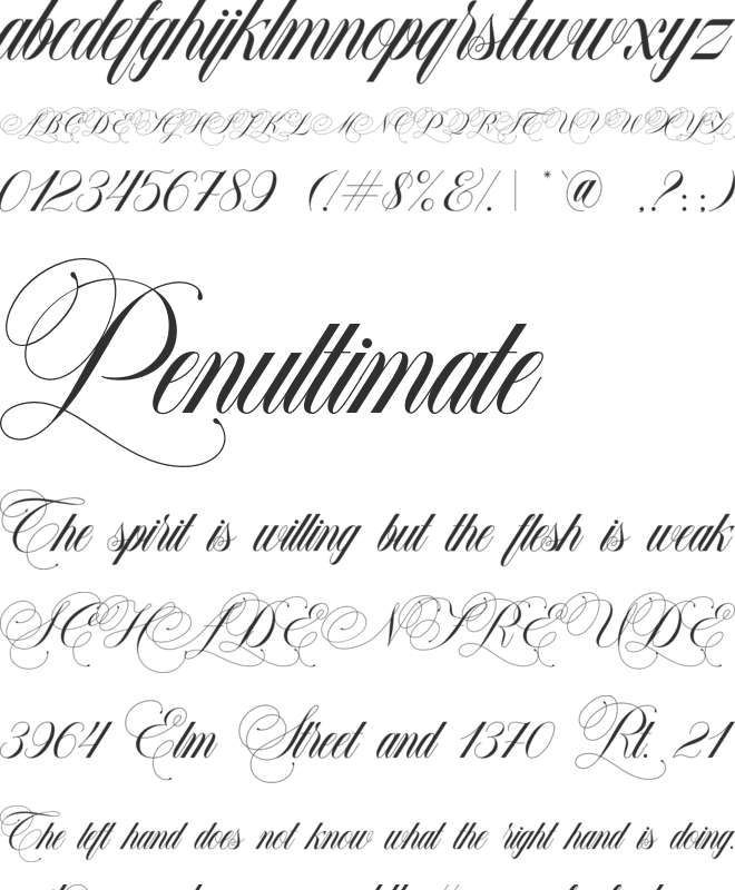 Hermaiona font preview