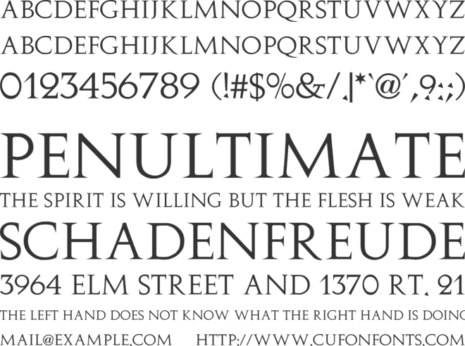 Augustus font preview