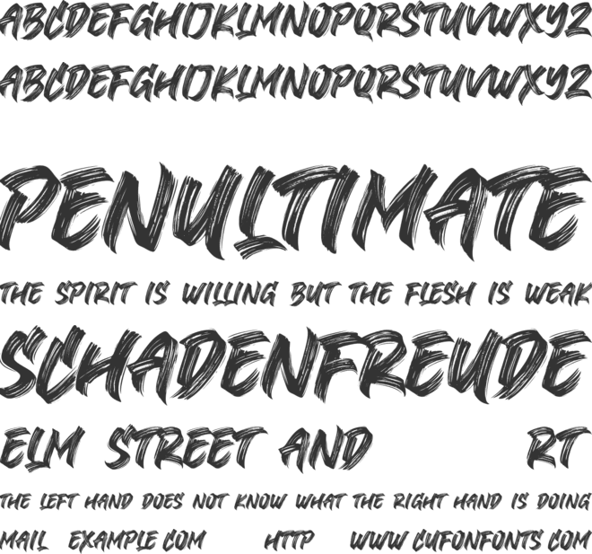 Black Bruno font preview