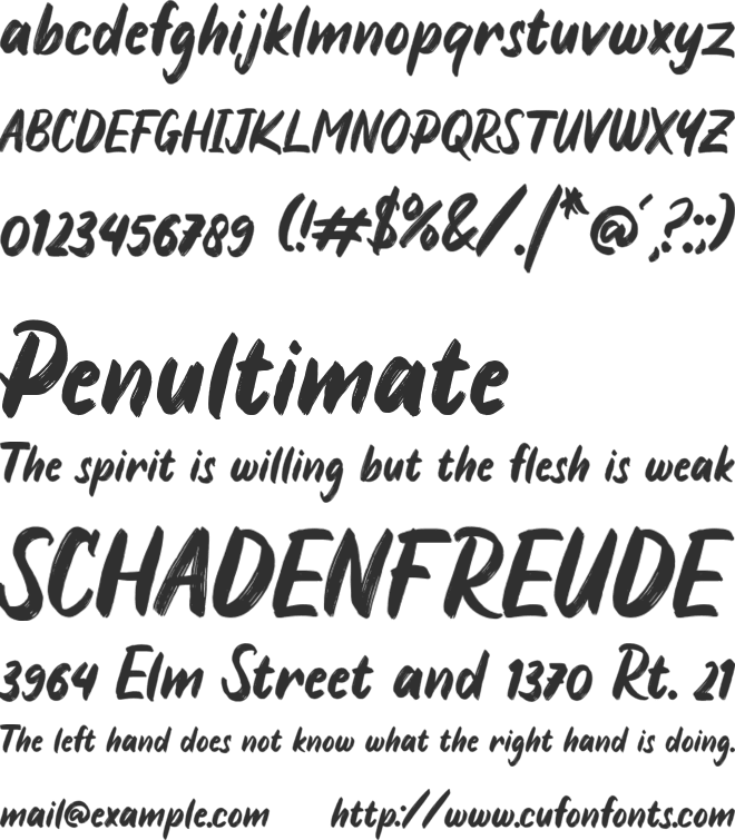 Quirthy font preview