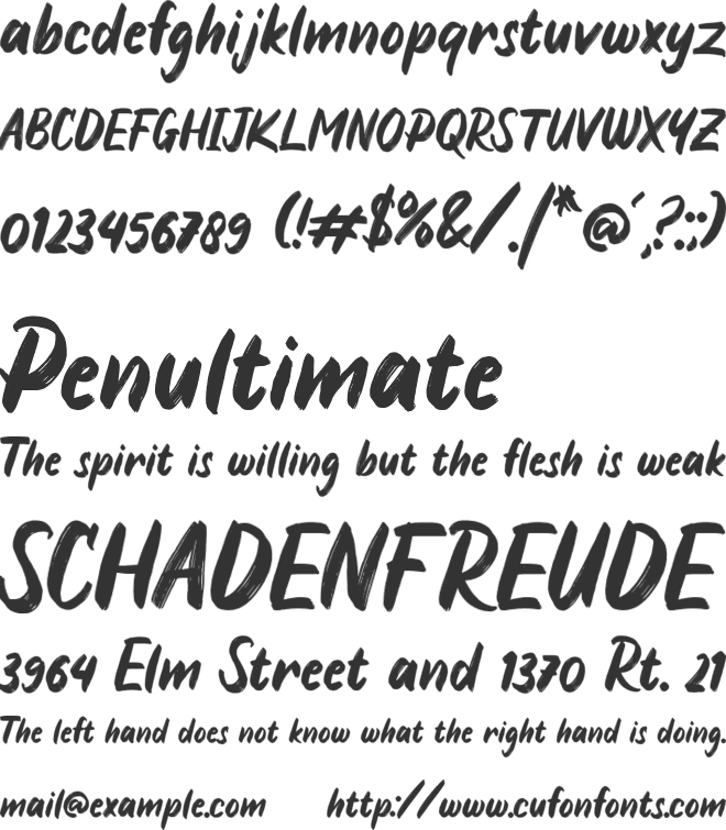 Quirthy font preview